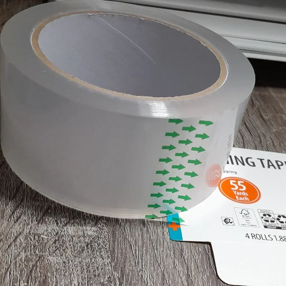Pen+Gear Clear Carton Sealing Packaging Tape 4 Rolls 1.88 in x 55 yd Low Noise